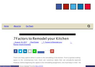 7 factors to remodel your kitchen