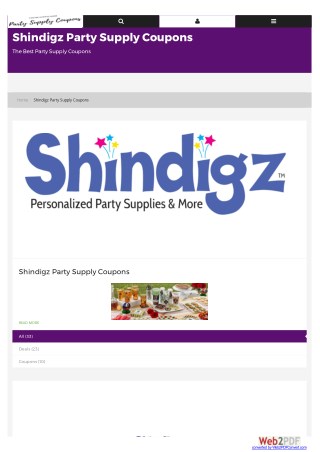 Party Supplies coupons