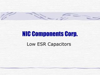 NIC Components Corp.