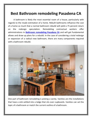 Best Bathroom remodeling Pasadena CA