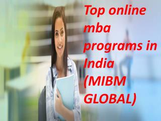 Make a career in the Top online mba programs in India