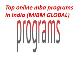 Make a career in the Top online mba programs in India