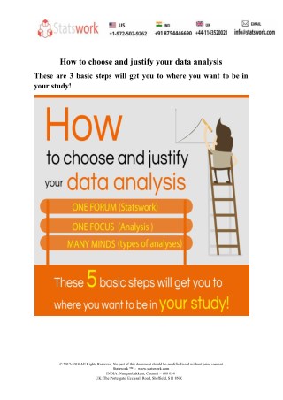 How to Choose and Justify Your Data Analysis | statswork.com