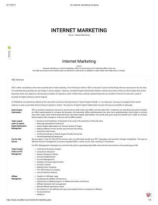 An internet marketing company