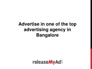 Advertise with the leading media buying agency in Bangalore.