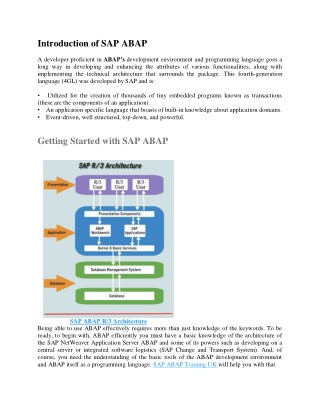 SAP ABAP Training UK