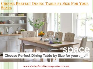 Choose Perfect Dining Table by Size For Your Space