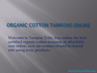 Organic Cotton Tampons Online
