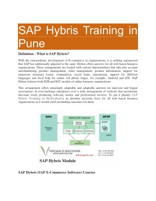 SAP Hybris Training in Pune