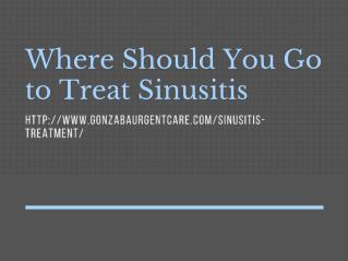 Where Should You Go To Treat Sinustits