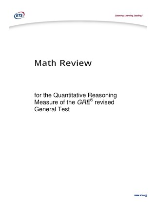 GRE Math Review - GrePrepClub.com
