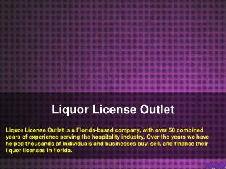 Florida Liquor License