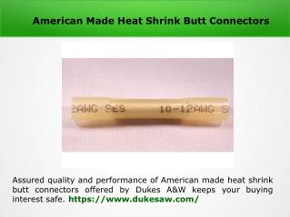 American Made Heat Shrink Butt Connectors