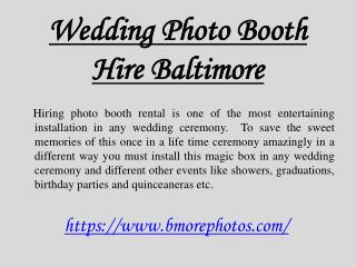 Wedding Photo Booth Hire Baltimore