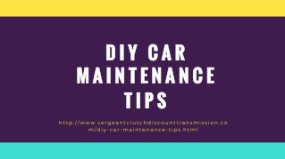 DIY Car Maintenance Tips