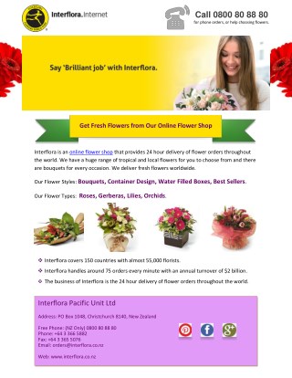 Get Fresh Flowers from Our Online Flower Shop