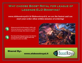 Why choose Boost Royal for League of Legends ELO Boosting