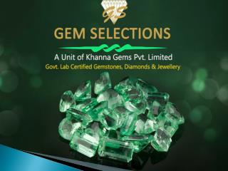 Emerald gemstone has a unique gemstone