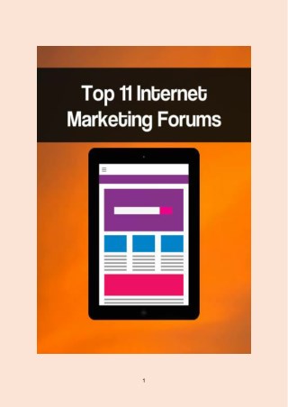 Top 11 Internet Marketing Forums
