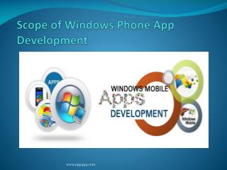 Scope of Windows Phone App Development