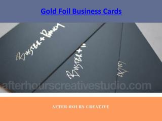 Luxurious Gold foil business cards