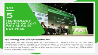 Top 5 Technology events of 2017 you should not miss