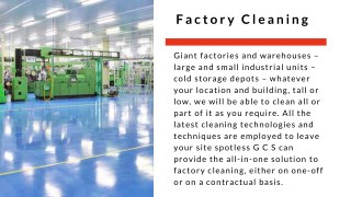 Factory Cleaning