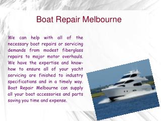 Boat Repair Melbourne