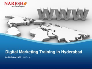 Digital Marketing Training Overview In Hyderabad By Mr.Rakesh NareshIT