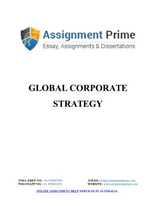Global Corporate Strategy of Active Swim Company (ASC)