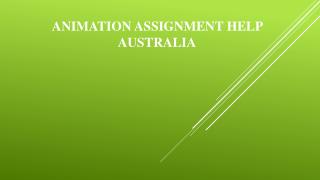 Animation Assignment Help Australia