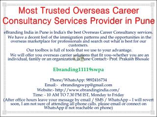 One of the Best Overseas Career Consultancy Services Providers in Pune