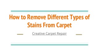 A Technique to Remove Red Wine Stain From Carpet