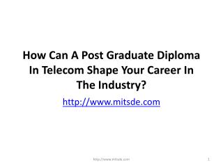 How Can A Post Graduate Diploma In Telecom Shape Your Career In The Industry? | Telecom Management courses in India