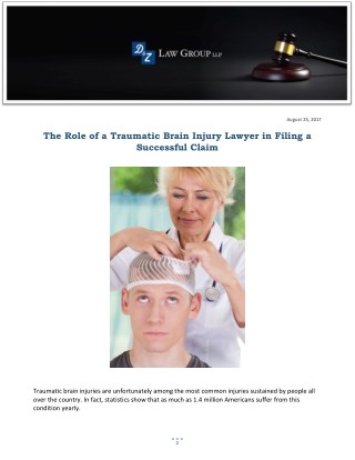 The Role of a Traumatic Brain Injury Lawyer in Filing a Successful Claim