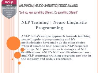 NLP Training, Coaching