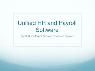 Unified HR and Payroll Software in Pakistan� - PeopleQlik