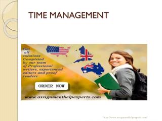 Time Management Assignment Help