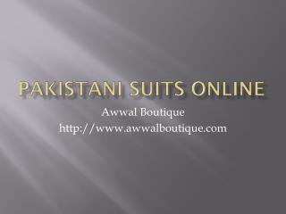 Pakistani Suits Online