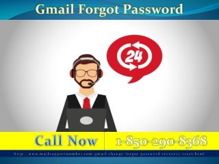 Gmail Password Recovery 1-850-290-8368 Service Is Now At Your Doorstep