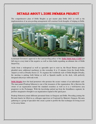 Details about l zone dwarka project