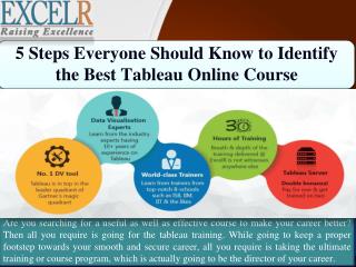 5 Steps Everyone Should Know to Identify the Best Tableau Online Course