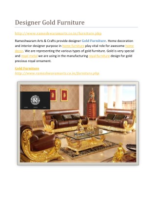 Designer Gold Furniture