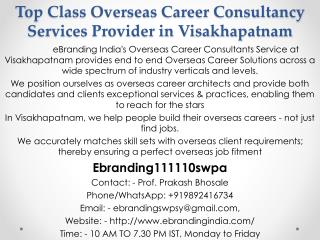 Top Class Overseas Career Consultancy Services Provider in Visakhapatnam