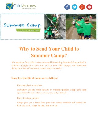 How Summer Camps Can Be Beneficial in Your Child’s Development
