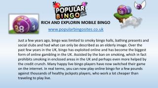 RICH AND EXPLORIN MOBILE BINGO