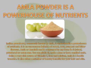 AMLA POWDER IS A POWERHOUSE OF NUTRIENTS