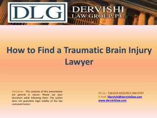 How to Find a Traumatic Brain Injury Lawyer