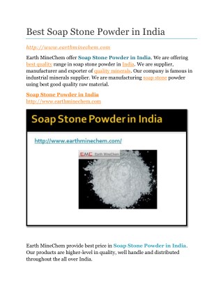 Best Soap Stone Powder in India