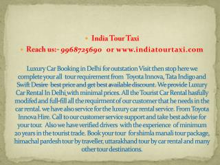 Luxury car on rent in delhi indiatourtaxi com